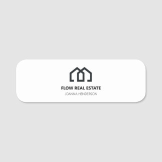 Minimal Modern Real Anwesen Listing Agent Realtor Namensschild