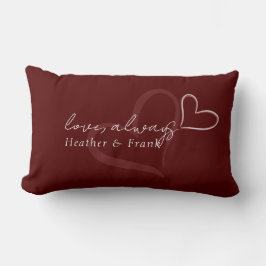 Minimal Modern Romantic Chic Love Always Valentine Lendenkissen
