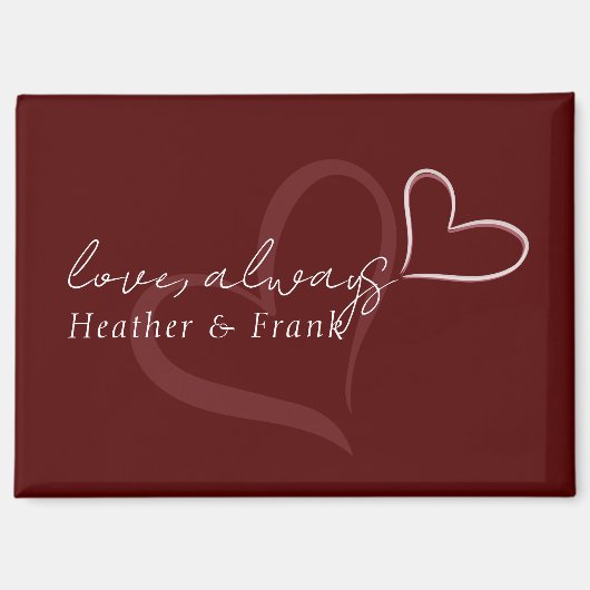 Minimal Modern Romantic Chic Valentines Day Magnet (Vorderseite)