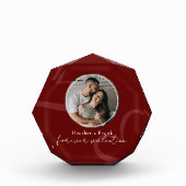 Minimal Modern Romantic Red Forever Valentines Fotoblock (Vorderseite)