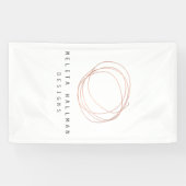 Minimal Modern Rose Gold Designer Scribble Logo Banner (Horizontal)