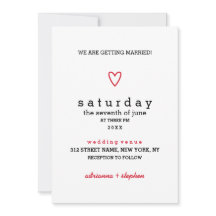 Minimal modern | Rotes Herz | Hochzeit