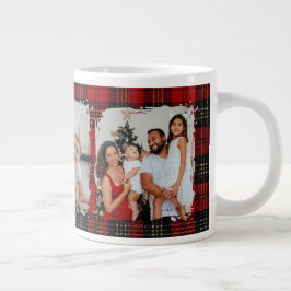 Minimal Modern Rustic Family Photo Christmas  Jumbo-Tasse