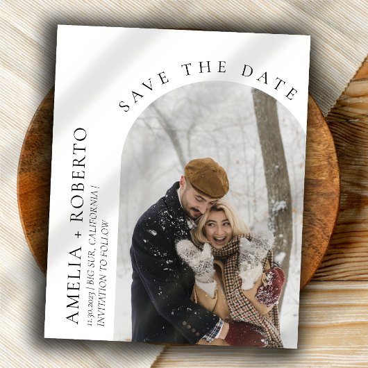 Minimal Modern Save the Date Fotokarte Flyer