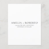 Minimal Modern Save the Date Fotokarte Flyer (Hinten)