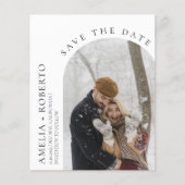 Minimal Modern Save the Date Fotokarte Flyer (Vorne)