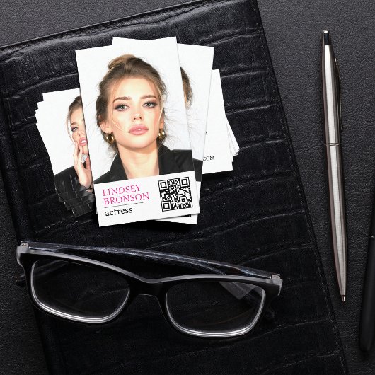 Minimal Modern Schauspielerin Signature-Headshot Visitenkarte