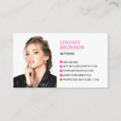 Minimal Modern Schauspielerin Signature-Headshot Visitenkarte (Rückseite)