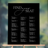 Minimal modern Schwarz-weiß finden Sie Ihre Sitzeh Acrylschild (Neutral)