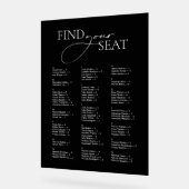 Minimal modern Schwarz-weiß finden Sie Ihre Sitzeh Acrylschild (Winkel)