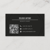 Minimal modern schwarz-weiß frisch visitenkarte (Rückseite)