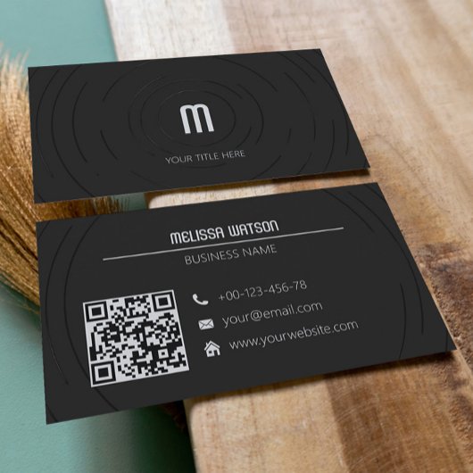 Minimal modern schwarz-weiß frisch visitenkarte