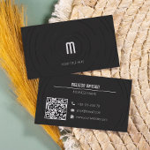 Minimal modern schwarz-weiß frisch visitenkarte