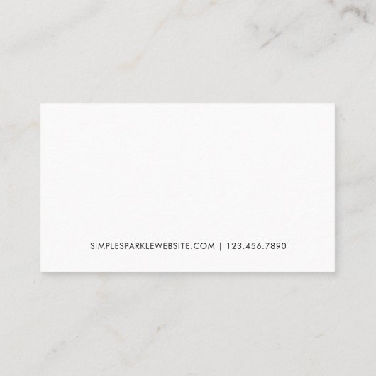 Minimal Modern Script Customer Loyalty Card Treuekarte (Rückseite)