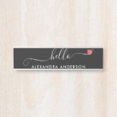 Minimal Modern Script Hallo Herz Türschild (Vorderseite )