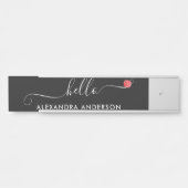 Minimal Modern Script Hallo Herz Türschild (Vorderseite )