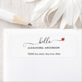 Minimal Modern Script Hello Heart Rücksendeadresse (Insitu)