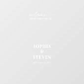 Minimal Modern Selfie Mirror Willkommen Wedding De Fensteraufkleber (Blatt)