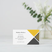 Minimal modern Senfgelb Diagonal Visitenkarte (Stehend Vorderseite)