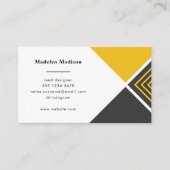 Minimal modern Senfgelb Diagonal Visitenkarte (Vorderseite)