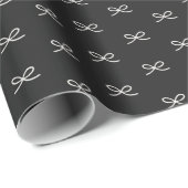 Minimal Modern Simple Bow Muster Weihnachten Geschenkpapier (Rolleneckpunkt)