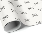 Minimal Modern Simple Bow Muster Weihnachten Geschenkpapier (Rolleneckpunkt)