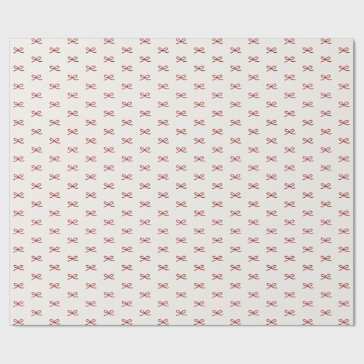 Minimal Modern Simple Bow Muster Weihnachten Geschenkpapier (Flach)