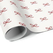 Minimal Modern Simple Bow Muster Weihnachten Geschenkpapier (Rolleneckpunkt)