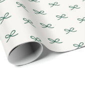 Minimal Modern Simple Bow Muster Weihnachten Geschenkpapier (Rolleneckpunkt)