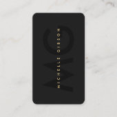 Minimal Modern Simple Monogram Beruflich Black Visitenkarte (Vorderseite)