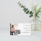 Minimal Modern Simple Professional Photo QR Code Visitenkarte (Stehend Vorderseite)
