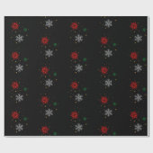 Minimal Modern Simple Star Pattern Christmas Geschenkpapier (Flach)