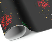 Minimal Modern Simple Star Pattern Christmas Geschenkpapier (Rolleneckpunkt)