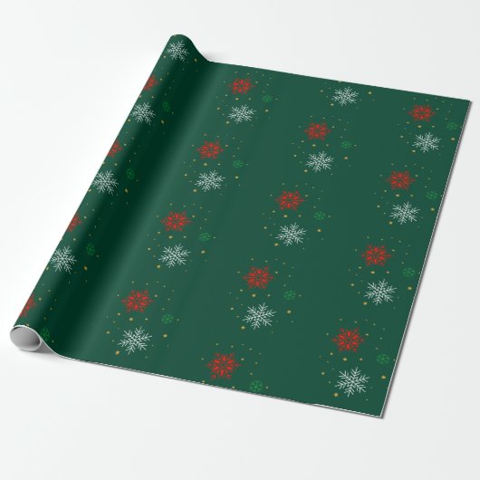 Minimal Modern Simple Star Pattern Christmas Geschenkpapier (Ungerollt)