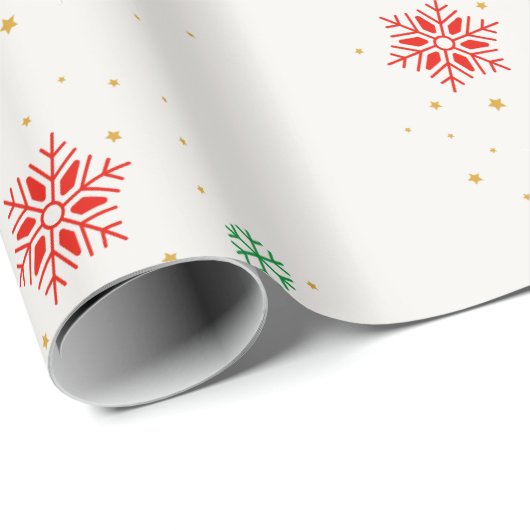 Minimal Modern Simple Star Pattern Christmas Geschenkpapier (Rolleneckpunkt)