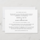 Minimal modern sind wir dabei, unser Hochzeitsfest Ankündigung (Rückseite)