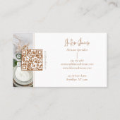 Minimal Modern Skincare Esthetician Photo Collage Visitenkarte (Rückseite)