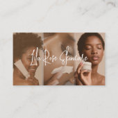 Minimal Modern Skincare Esthetician Photo Collage Visitenkarte (Vorderseite)