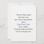 Minimal & modern sprinkle | Sauber und elegant Einladung (Rückseite)