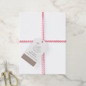 Minimal Modern Swan Kariert Gingham Boy Baby Showe Geschenkanhänger (Mit Garn)