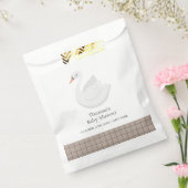 Minimal Modern Swan Kariert Gingham Boy Baby Showe Geschenktütchen (Versiegelt)