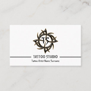 Minimal Modern Tattoo Studio Visitenkarte