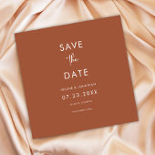 Minimal Modern Terracotta Wedding Save The Date