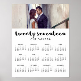 Minimal Modern Typografy 2017 Foto Calendar Poster
