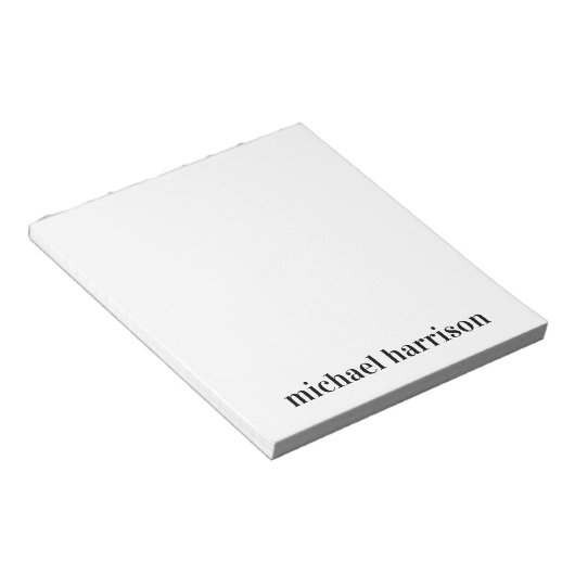 Minimal Modern Typografy Monogram Notizblock (angewinkelt)