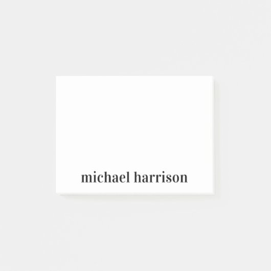 Minimal Modern Typografy Monogram Post-it Klebezettel (Vorderseite)