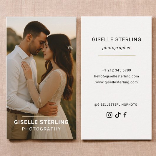 Minimal Modern Typography Photography Visitenkarte