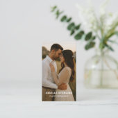 Minimal Modern Typography Photography Visitenkarte (Stehend Vorderseite)