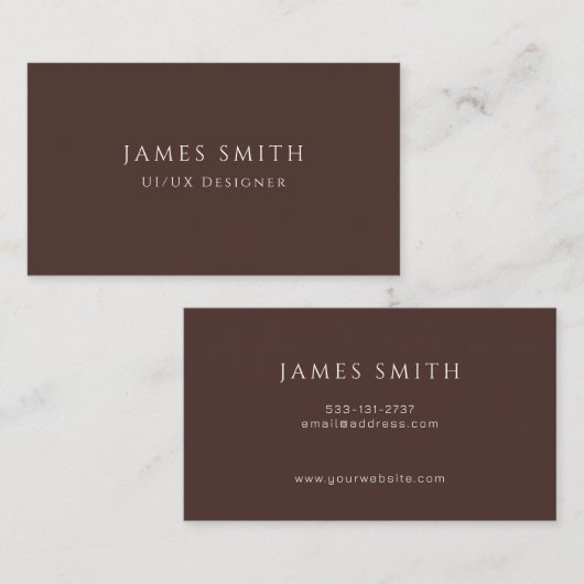 Minimal Modern UI UX Designer Business Card Visitenkarte (Vorne/Hinten)