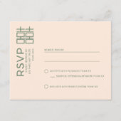 Minimal Modern Vietnamese Wedding RSVP Postcard (Vorderseite)